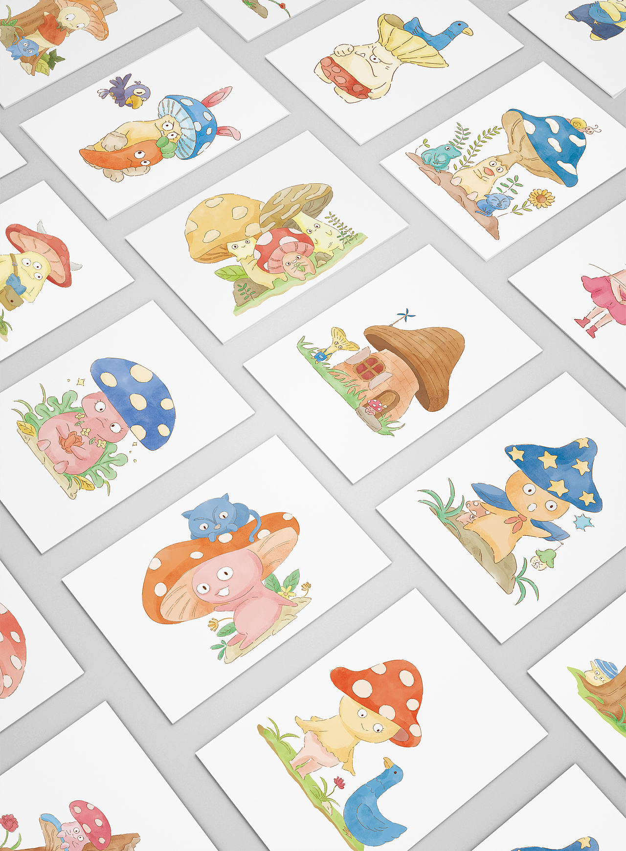 蘑菇精灵系列插画