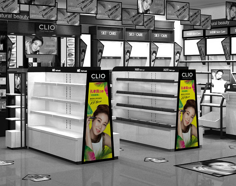 韩国CLIO品牌第三代终端形象--2017年Q3包店物料设计