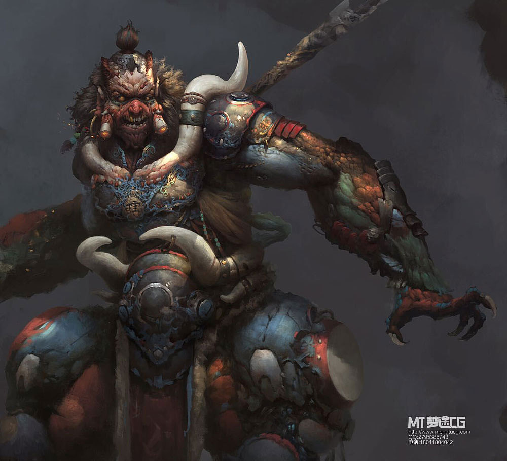 梦途CG—HUA新作《怪物》（图ZNTA4MzY1MDg=） - 游戏原画 - 站酷设计师赵焕华_创意方舟原创素材 - 站酷ZCOOL
