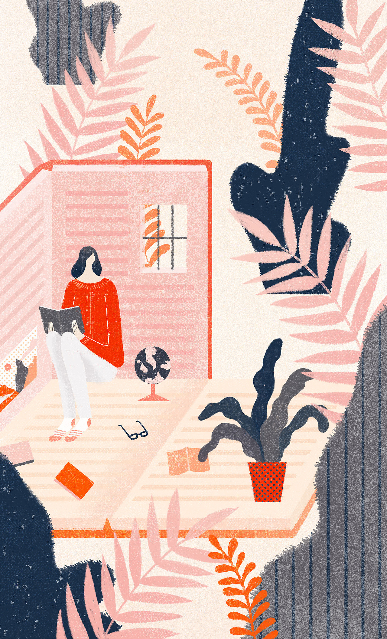 扁平欧美风插画习作