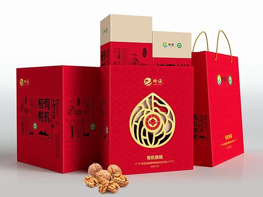 春早设计-畛源枣夹核桃插画及礼盒电商食品类包装设计