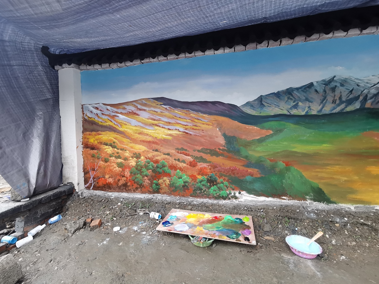 新农村文化墙,新农村墙绘,新农村壁画,乡村壁画