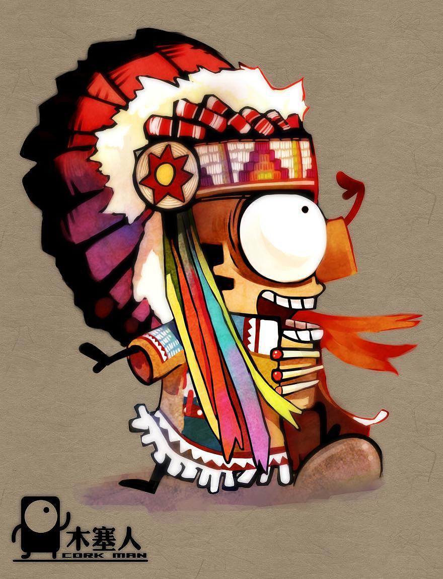 木塞人玩具系列设定（图ZMTQ0MDM4NzY=） - 概念设定 - 站酷设计师杨韩亚光原创素材 - 站酷ZCOOL