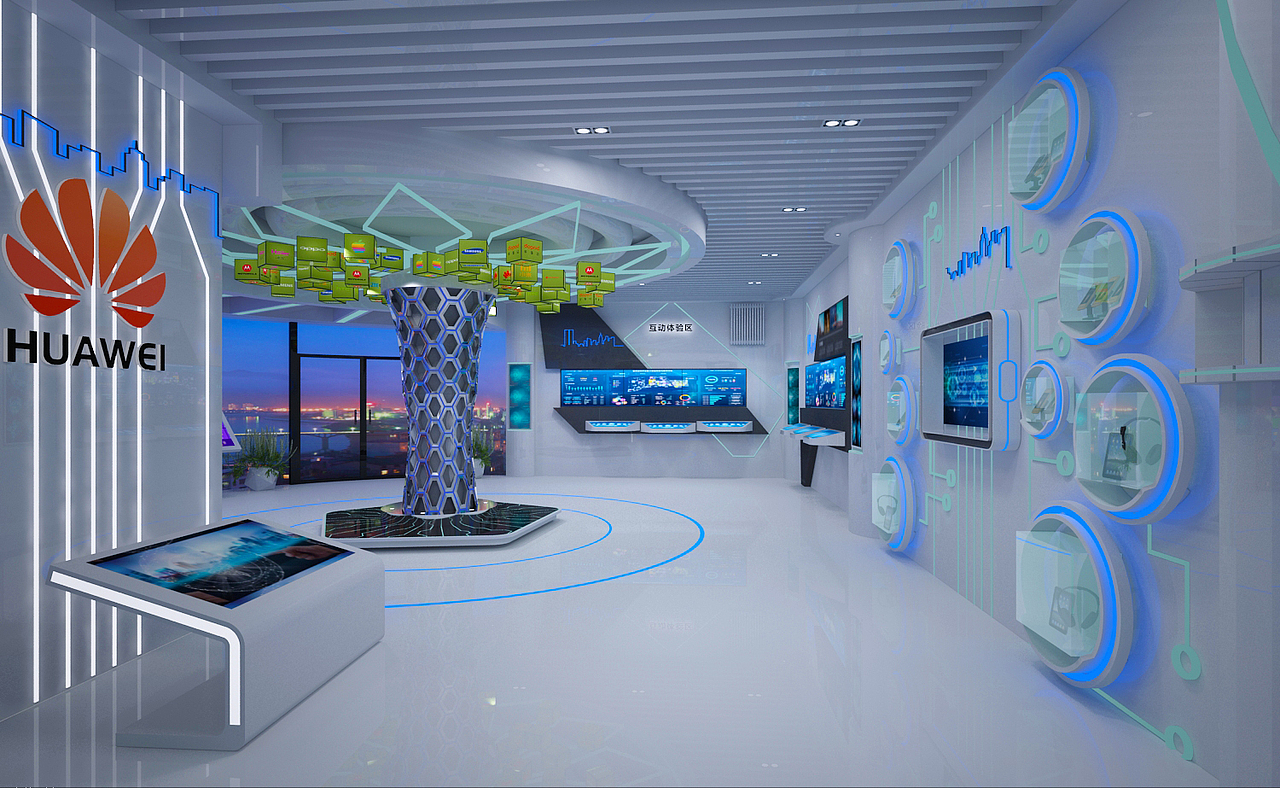 华为展厅  展会室内展厅效果图设计