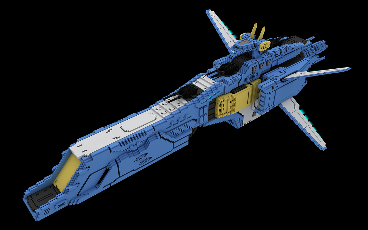 体素c4d渲染高达舰队模型系列