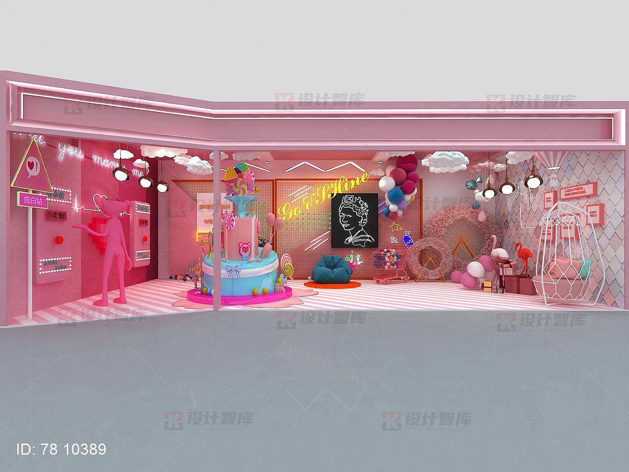 户外网红元素樱花主题集装箱美陈DP打卡点