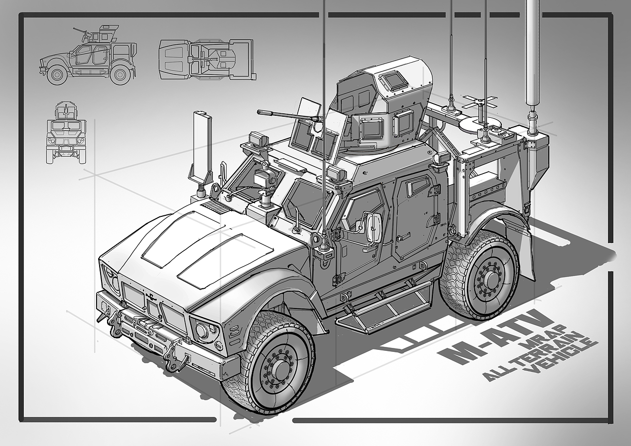防地雷反伏击车透视练习