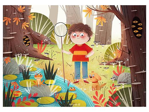 夏天到啦（个人主页-ZNDQ5NzMzMTY=） - 儿童插画 - 站酷设计师北山麻雀原创素材 - 站酷ZCOOL