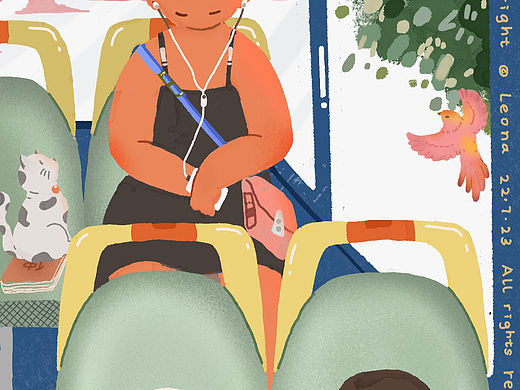 插画｜被精心浪费的时间（个人主页-ZNjYwNDQ1MTI=） - 商业插画 - 站酷设计师Leona爱画画原创素材 - 站酷ZCOOL