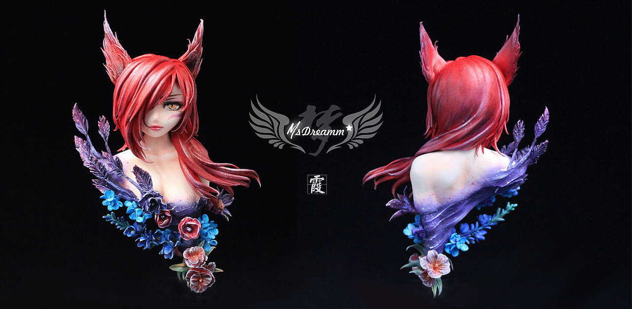 MsDreamm 原创设计 霞 逆羽 胸像模型 手工手办