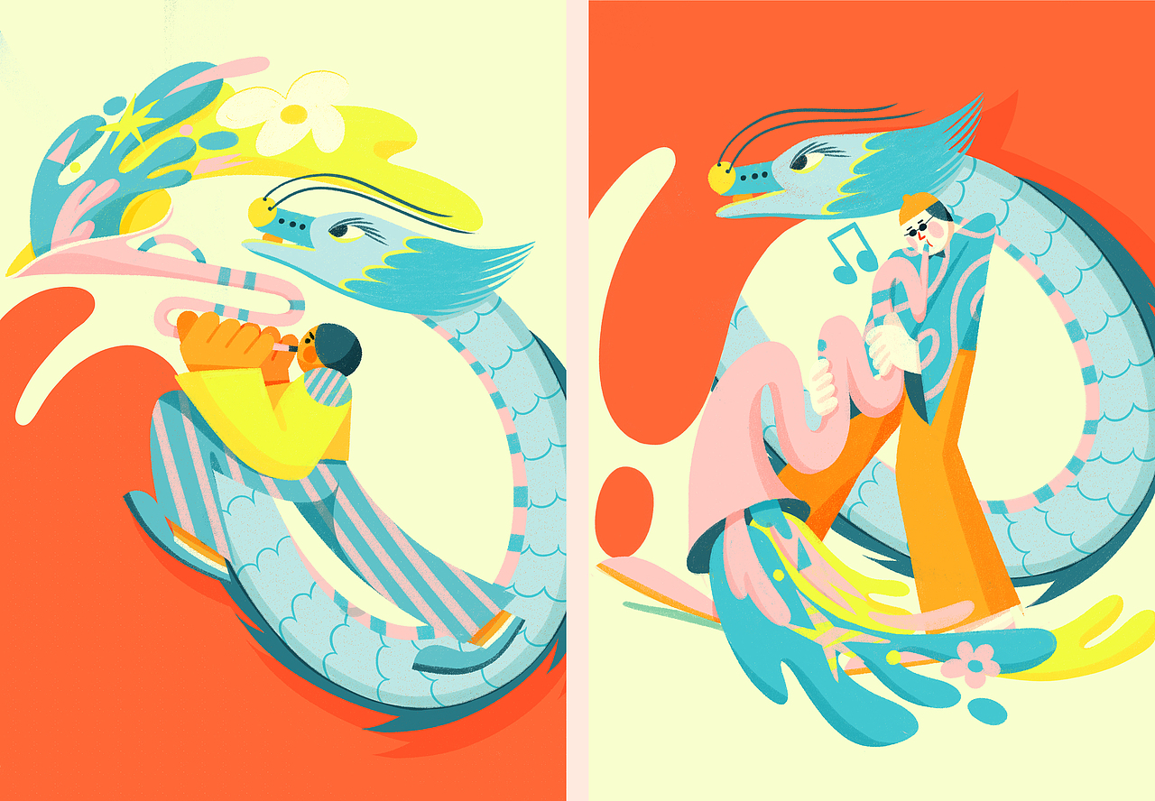 龙行大运（图ZMzYyMjUwNjY0） - 商业插画 - 站酷设计师Wilson陈原创素材 - 站酷ZCOOL