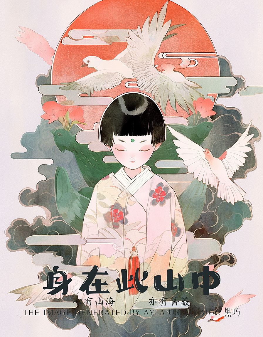 AIGC-国风插画（图ZMzYxMjE3ODg4） - 创作习作 - 站酷设计师黑巧Donkey原创素材 - 站酷ZCOOL