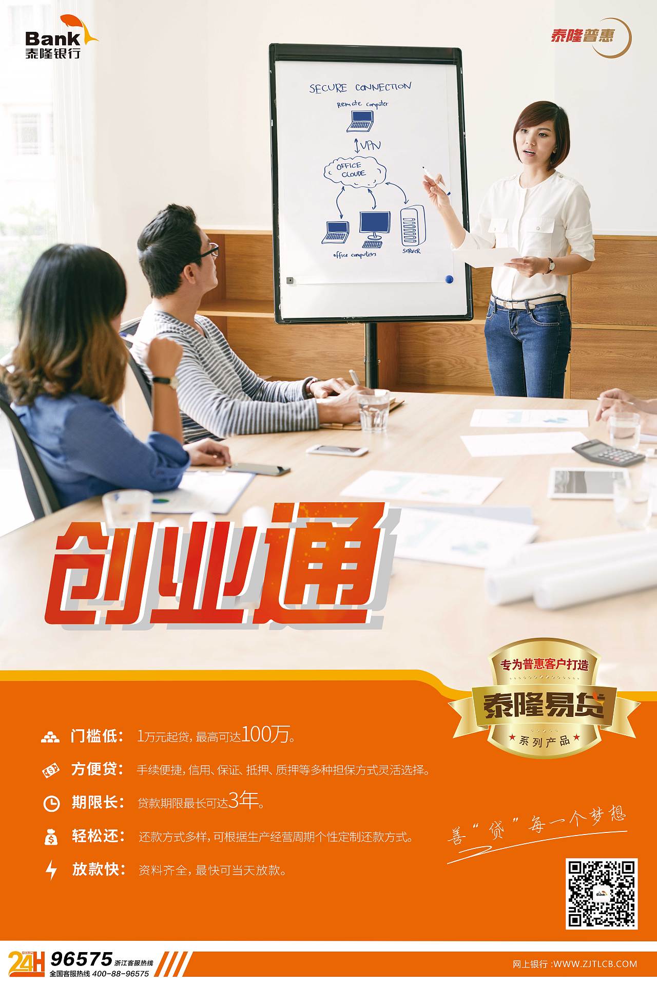 浙江泰隆银行金融海报