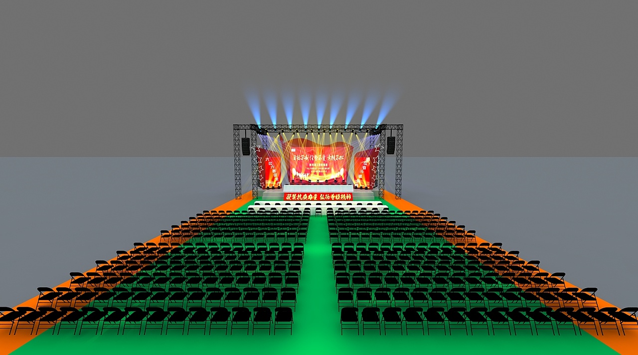 劳模活动舞台效果图|三维|其他三维|不求人_ph - 原创作品 - 站酷 (zc