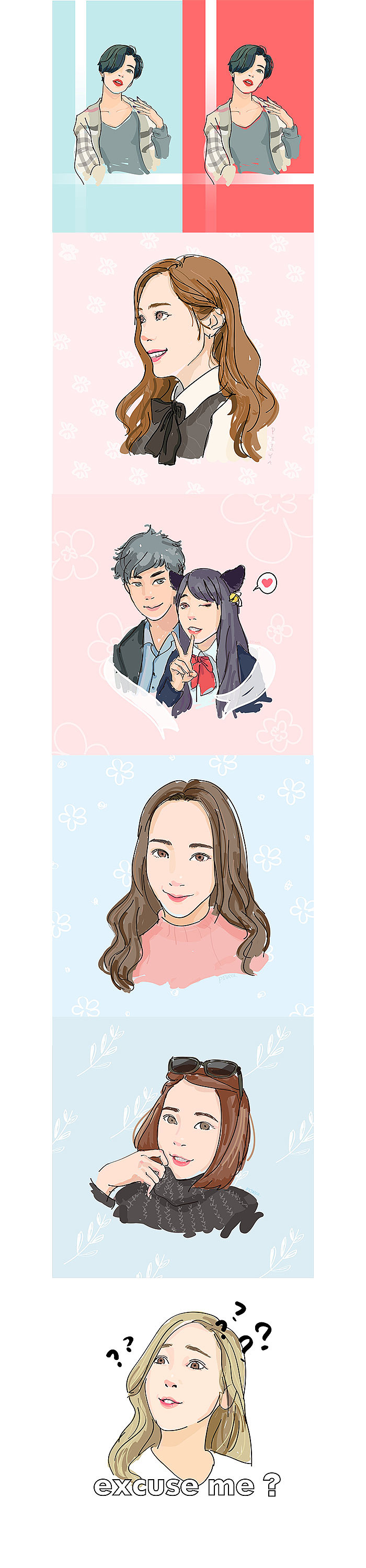头像小画（2）（图ZNTIxNjc2MTI=） - 创作习作 - 站酷设计师阿迪大姑原创素材 - 站酷ZCOOL