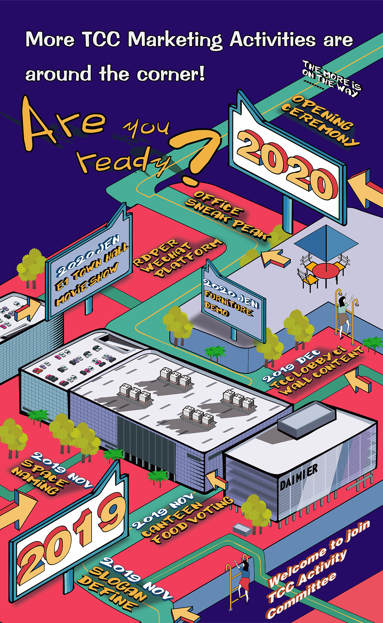 TCC商业手绘2.5D海报设计