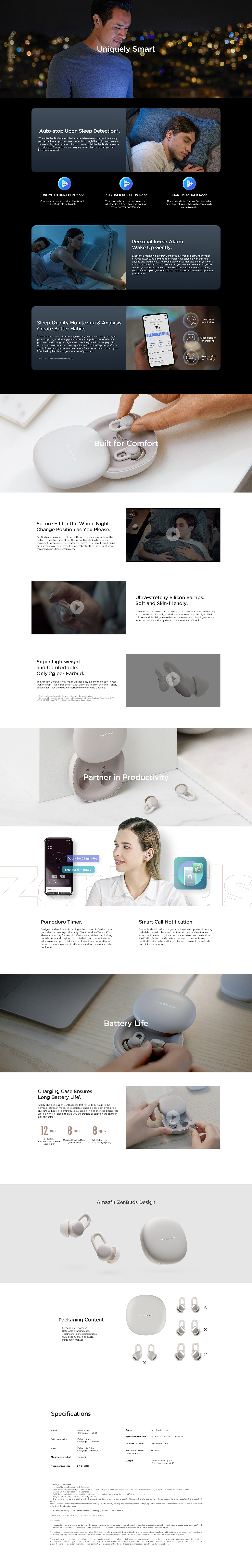 睡眠耳机 | Amazfit ZenBuds