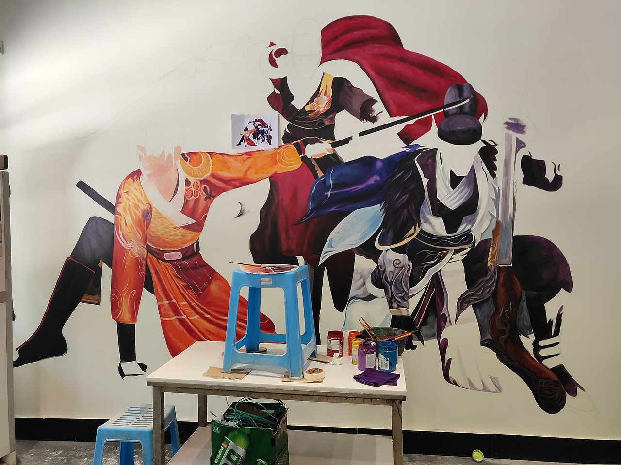 锦依卫烤肉店彩绘墙绘