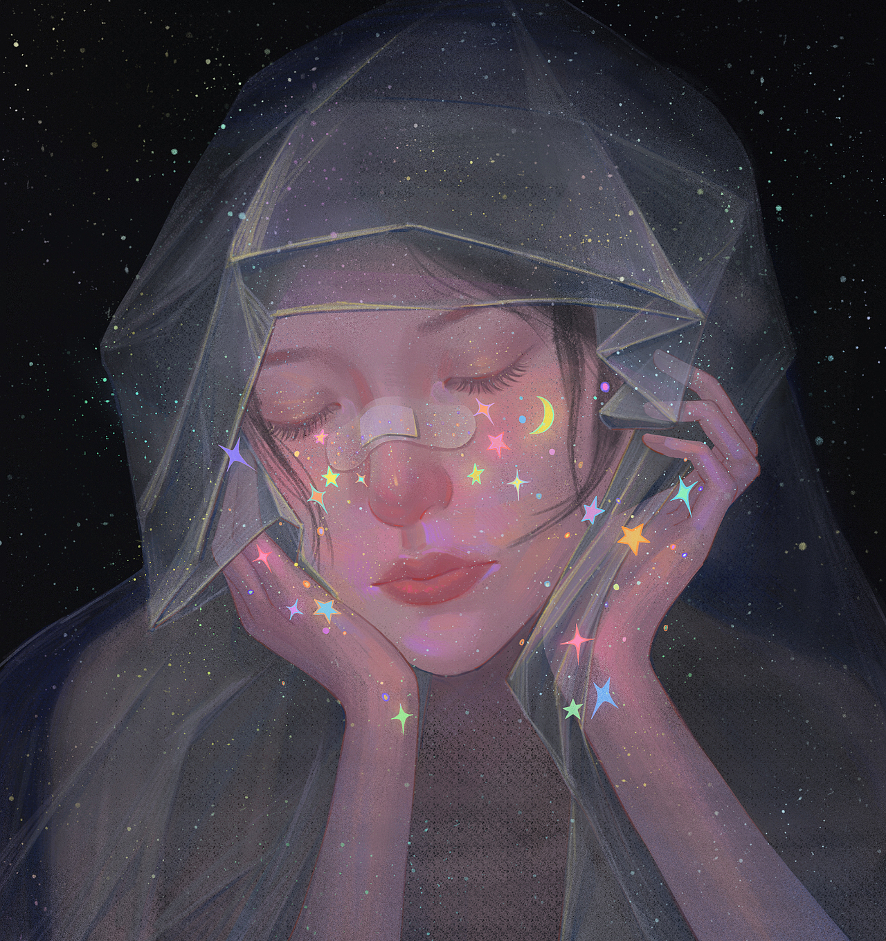 《宝石微光》系列插画 一（图ZMzE5NDA3NzQ4） - 创作习作 - 站酷设计师希卡w原创素材 - 站酷ZCOOL