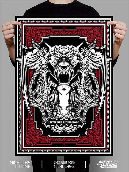 Little Red Riding Hood小红帽-装饰画创作