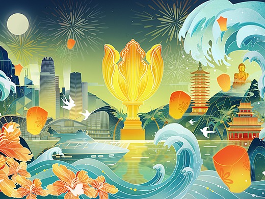 【城市插画】香港