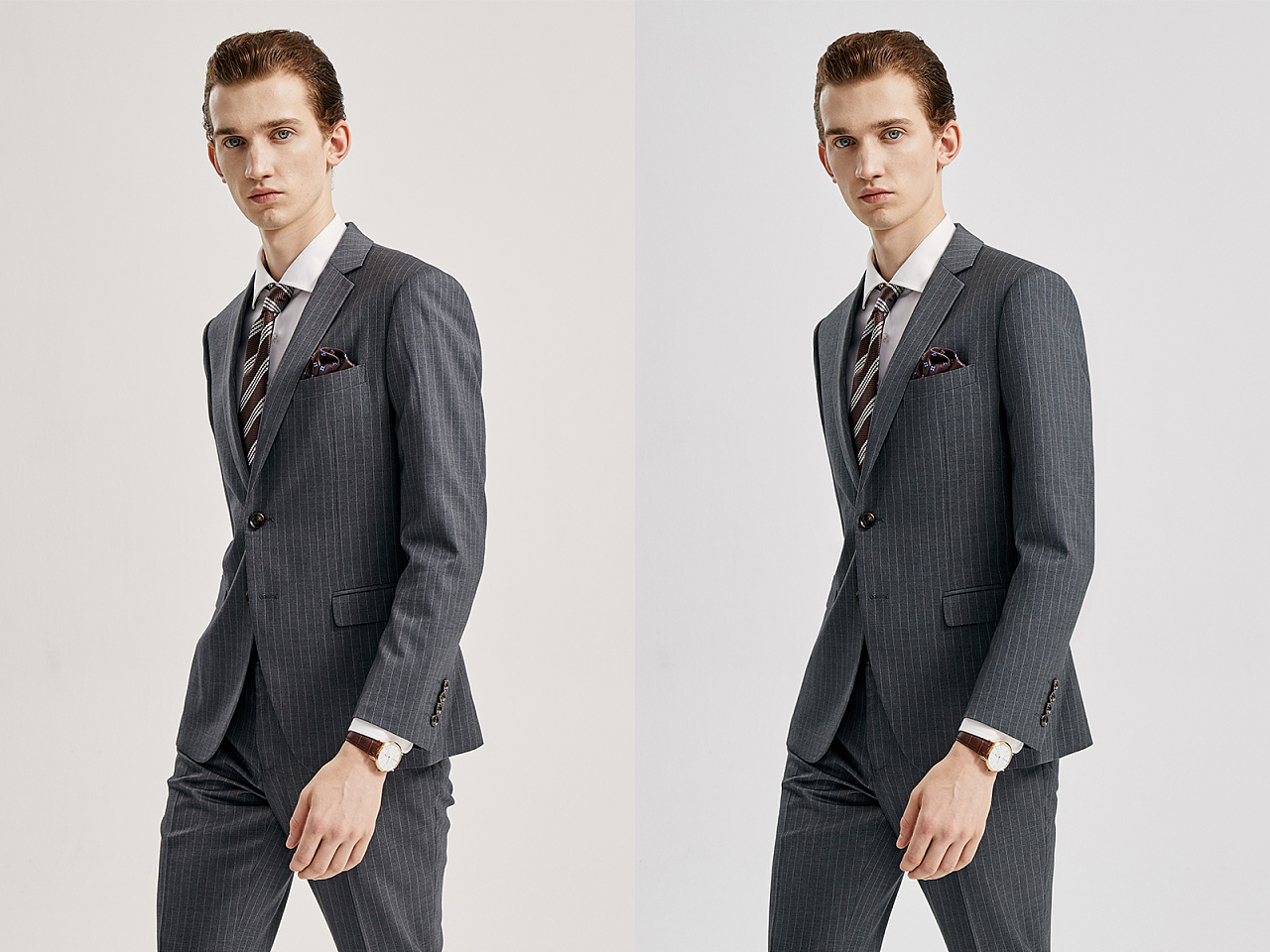 19年男装西服模特修图
