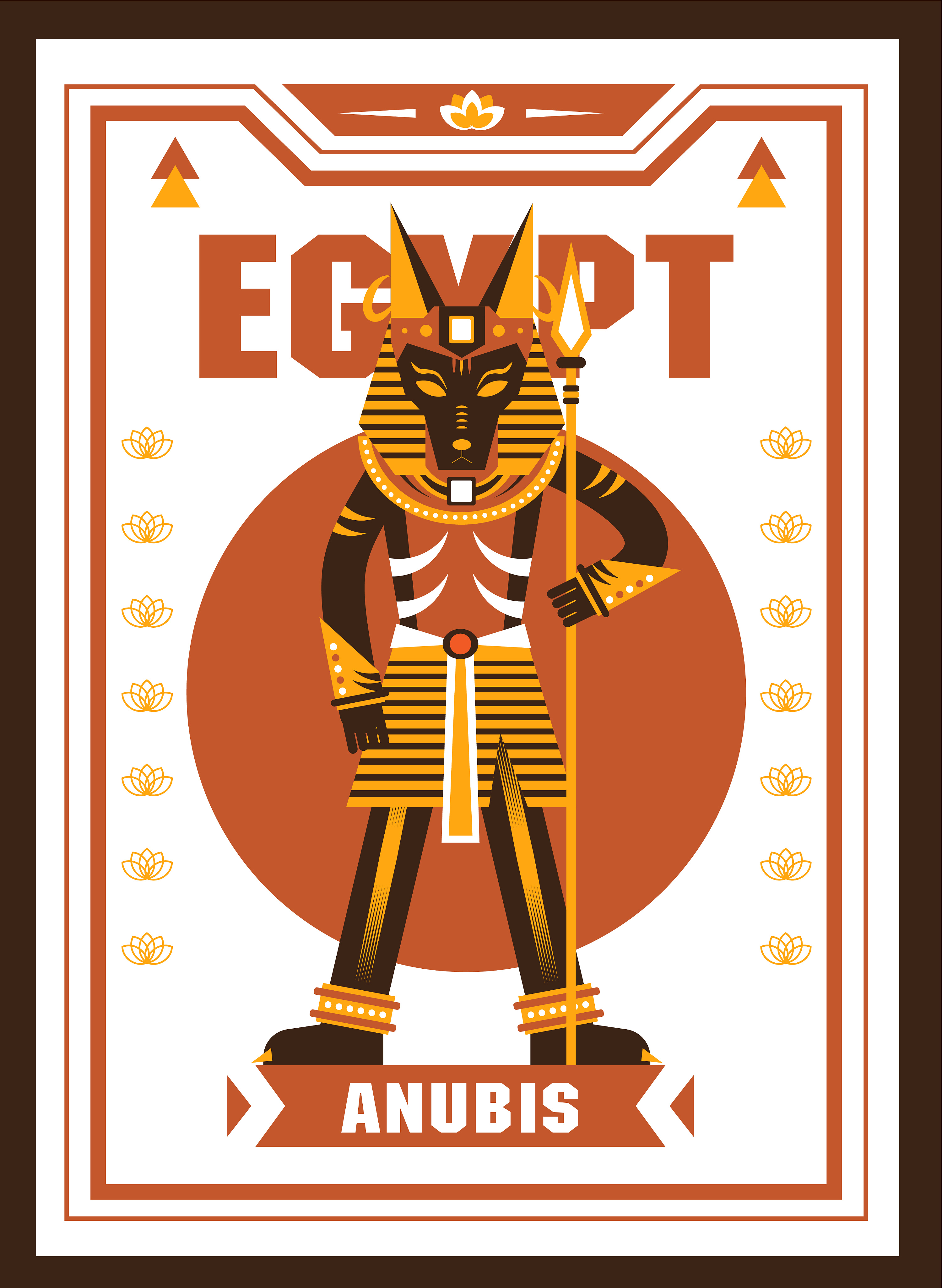 埃及神话角色插画设计