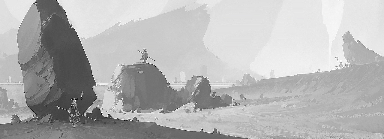 概念设计|黑白场景小稿