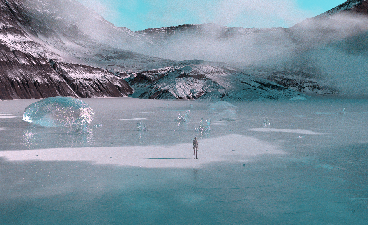 一个原创的雪地场景