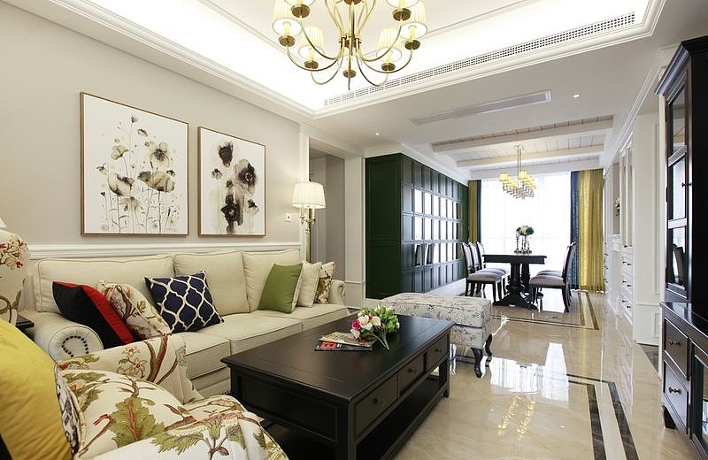 134平三室两厅美式风格案例装修效果图|空间|家装设计|美巢装饰小灰灰