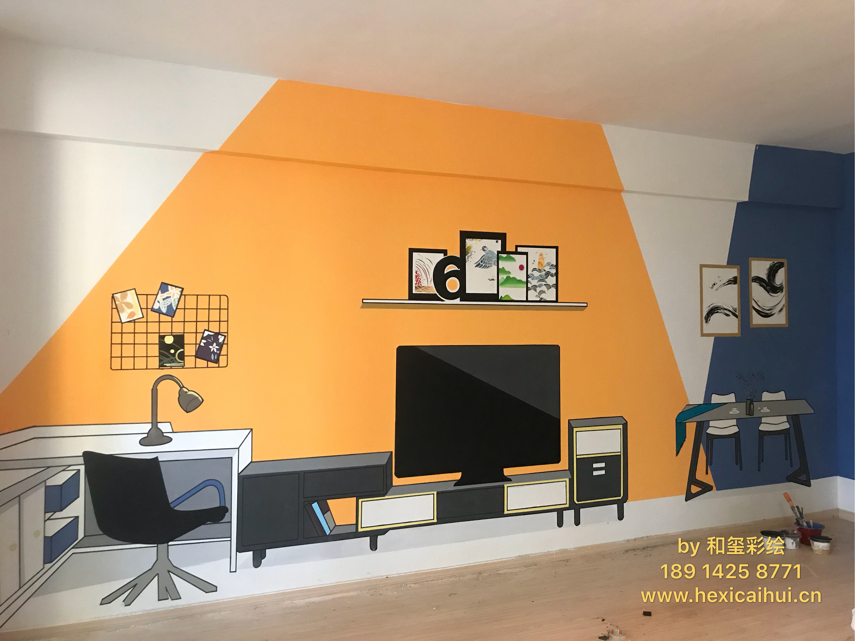 绿地soho清水样板房彩绘