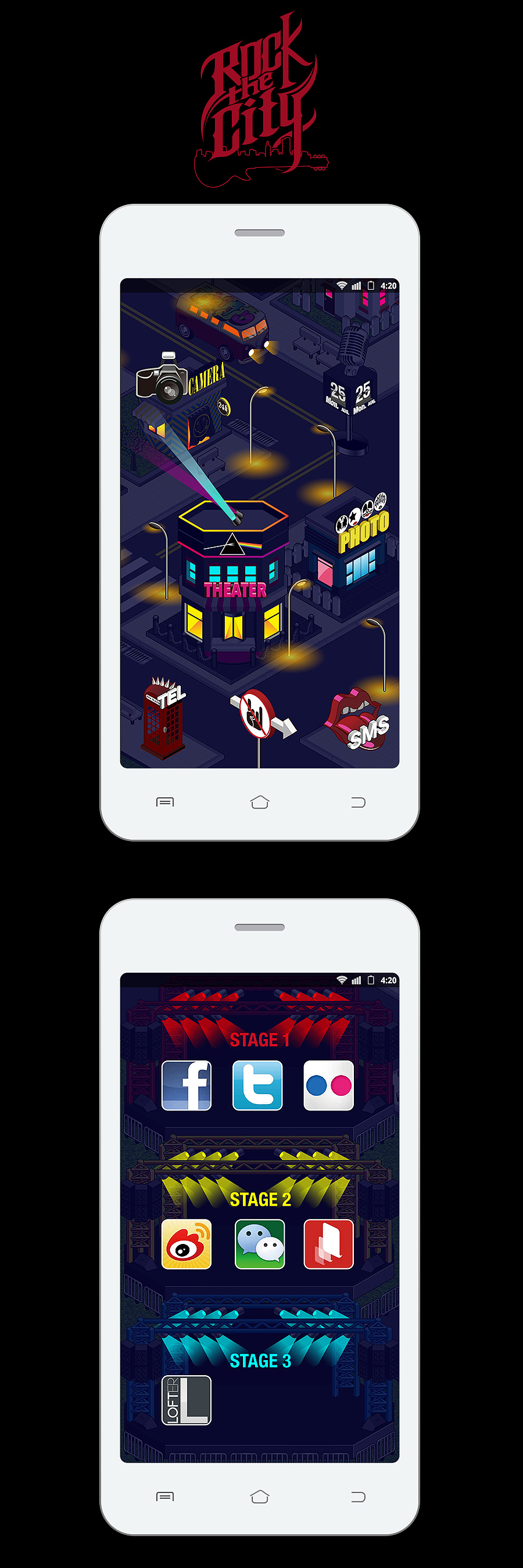 Rock the City——VIVO摇滚之都（图ZODU1MDAwNA==） - 主题/皮肤 - 站酷设计师bluescry原创素材 - 站酷ZCOOL