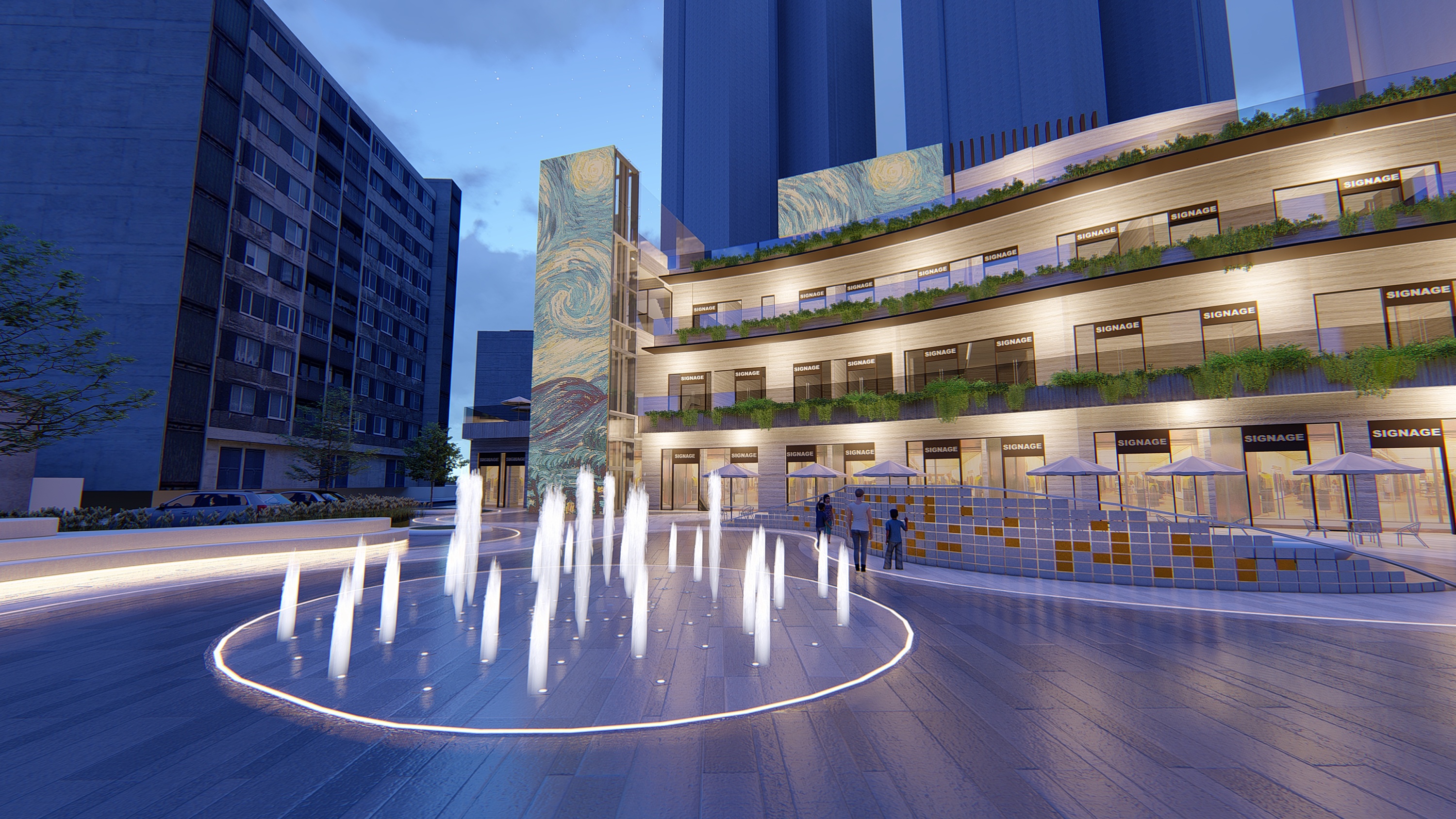 商业广场概念景观设计-“梯田天梯”lumion效果图|空间|景观设计|阿楚WANGCHU - 原创作品 - 站酷 (ZCOOL)