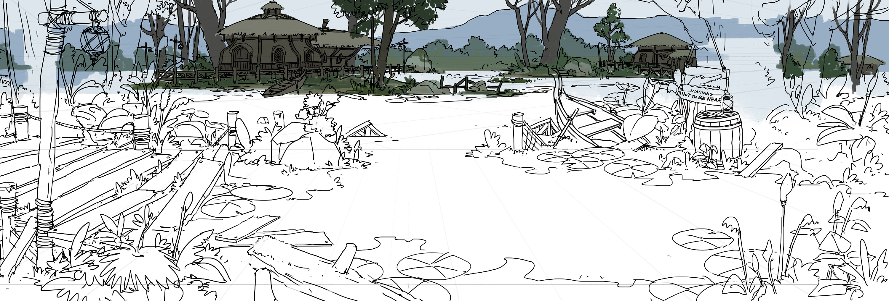 洛克猴(杜震)横版写实 《沼泽迷踪》