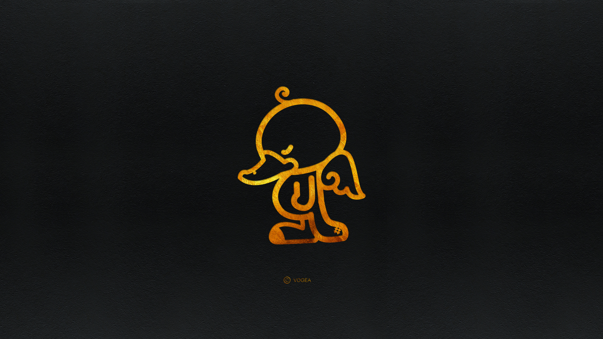 鸭嘴兽男孩 高清炫酷黑金壁纸系列(15张)