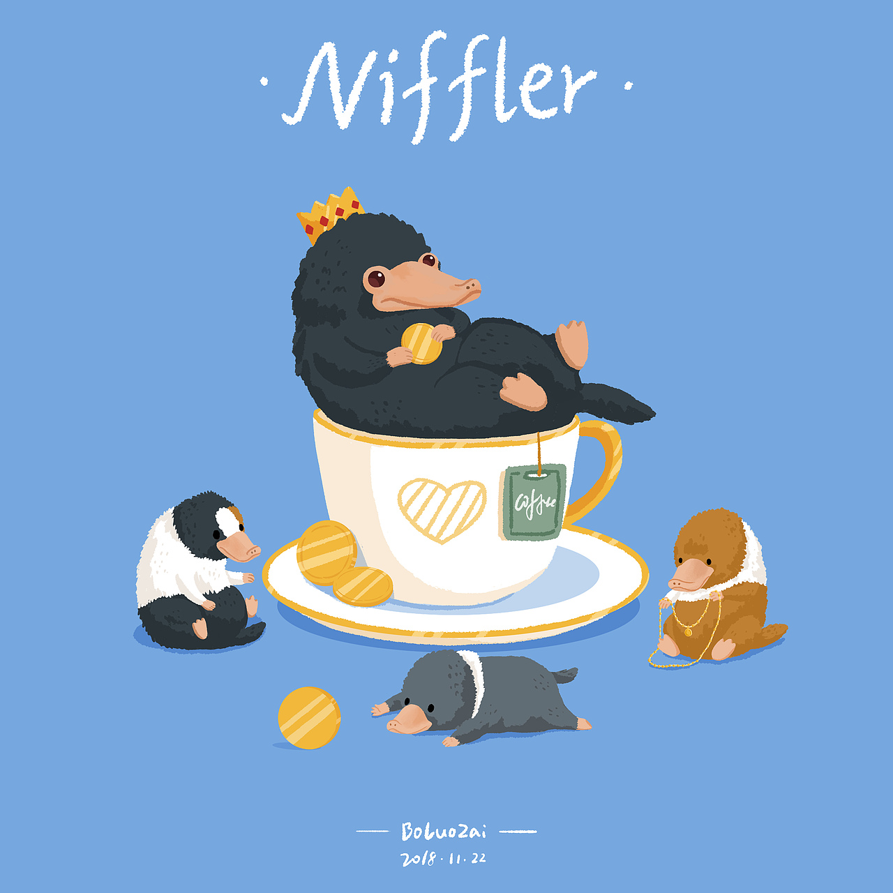 神奇动物在哪里2嗅嗅一家（图ZMTM2NTE5NTg4） - 创作习作 - 站酷设计师菠萝油条虾原创素材 - 站酷ZCOOL