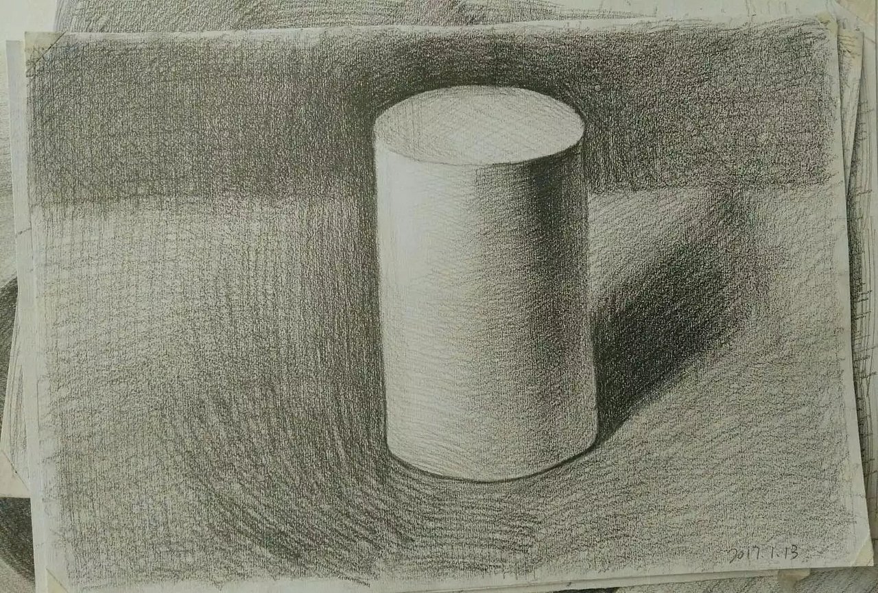 素描初学者10天的进度!