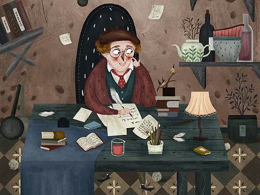 一个人的时候（个人主页-ZNDMyMjg1MjA=） - 儿童插画 - 站酷设计师麦禾插画原创素材 - 站酷ZCOOL