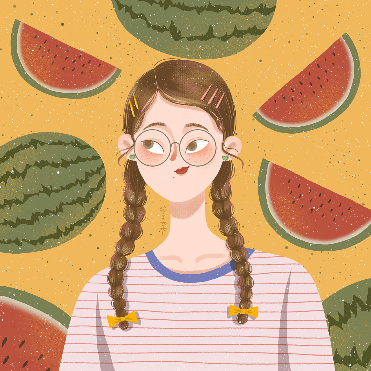 手绘水果头像合集