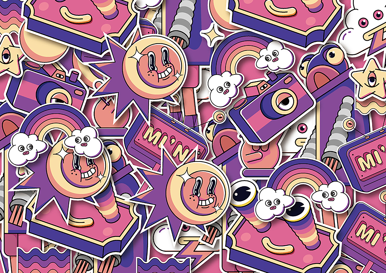 矢量插画——潮玩海报（图ZMjgwOTgzMzYw） - 商业插画 - 站酷设计师好吃坚果原创素材 - 站酷ZCOOL