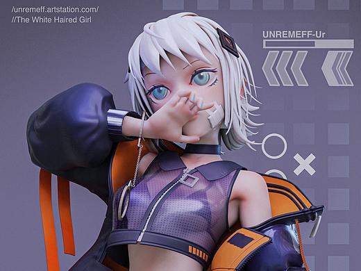 The White Haired Girl！高呼白毛！（個(gè)人主頁(yè)-ZNTgyOTQ1NTY=） - 人物/生物 - 站酷設(shè)計(jì)師Urrrrrrem原創(chuàng)素材 - 站酷ZCOOL