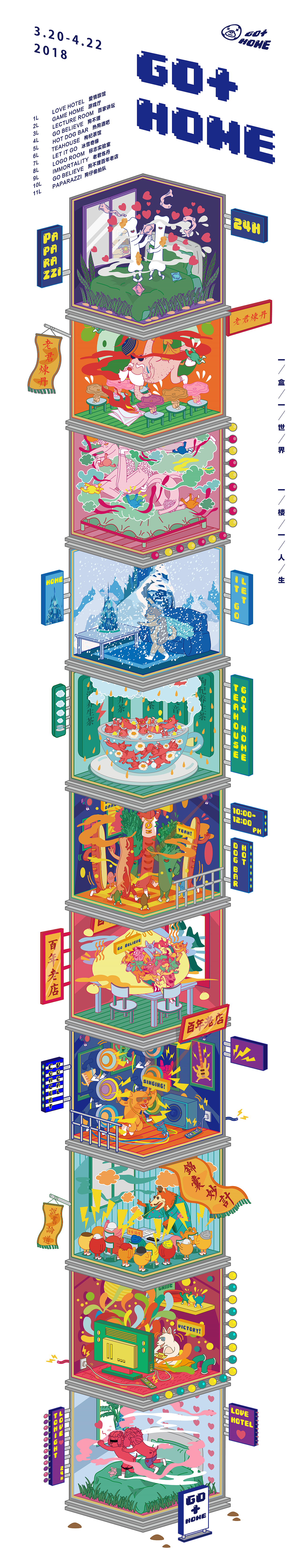 毕业设计 | GO+HOME插画设计#青春答卷2018#（图ZMTI1MDMwNTk2） - 艺术插画 - 站酷设计师凡不高_vannogogh原创素材 - 站酷ZCOOL