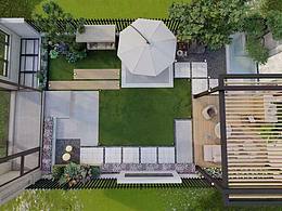 110平現(xiàn)代風(fēng)格花園 ??