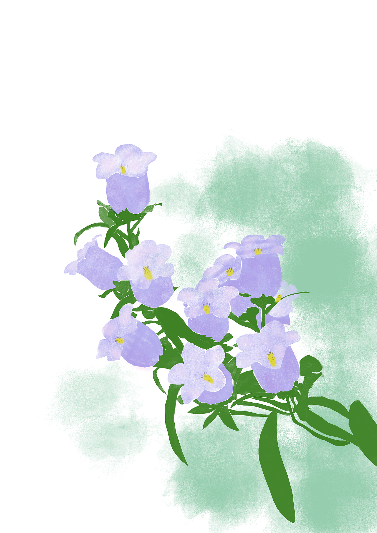 一枝风铃草|插画|儿童插画|河豚不胖 - 原创作品 - 站酷 (zcool)