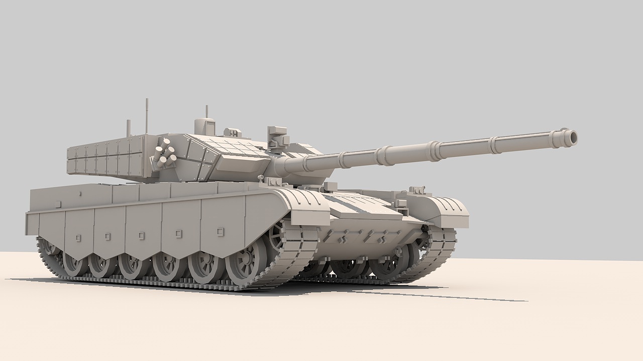 白模,中国99A主战坦克。