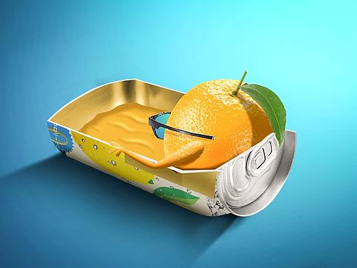 果汁合成海报-临摹