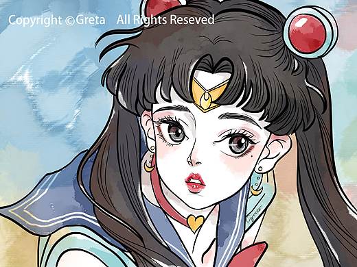 美少女重绘挑战-水冰月