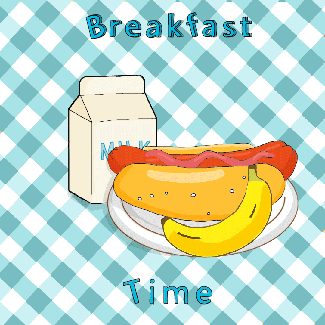 营养早餐 卡通动图图片
