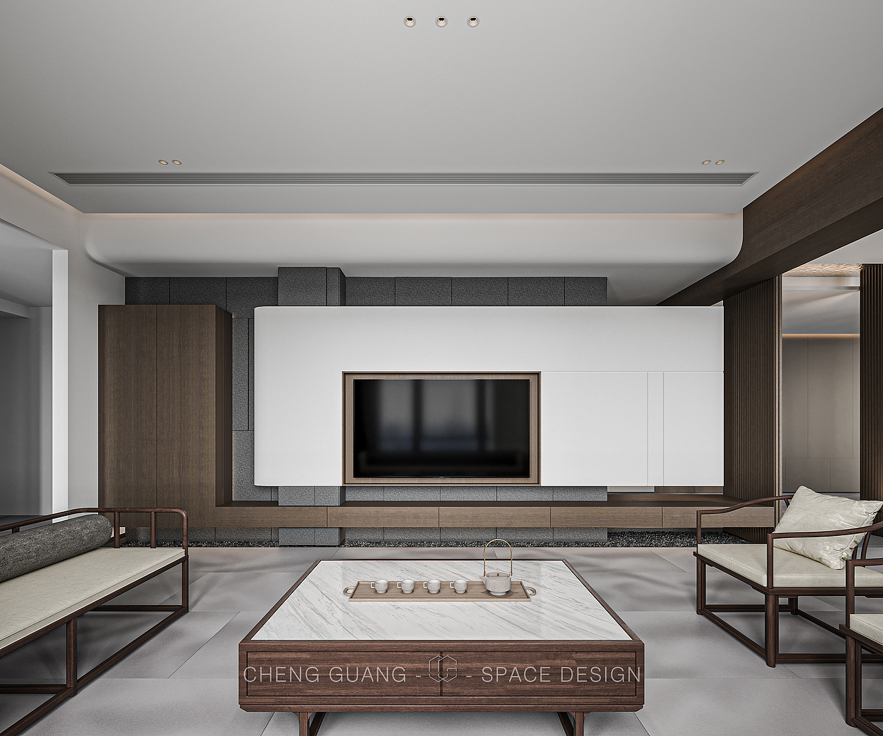 会客厅/餐厅/乘光设计/【水在天】（图ZMzQ1ODQxMTMy） - 家装设计 - 站酷设计师刘金汉原创素材 - 站酷ZCOOL