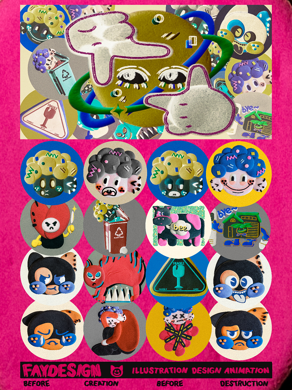 [原创粘土定格动画表情包] 废话多的粘土生活（图ZMzY2Mjg3MDI0） - IP形象 - 站酷设计师FAY橙原创素材 - 站酷ZCOOL